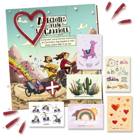 6 cartes "Illustrations" offertes avec le livre Anecdotes plein la carriole